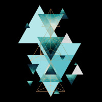 Geometric Triangle Compilation In Teal, Aqua And Rose Gold Unisex Jogger | Artistshot