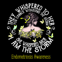 Hot Trend Women She Whispered I Am The Storm Endometriosis Awareness Cropped Sweater | Artistshot