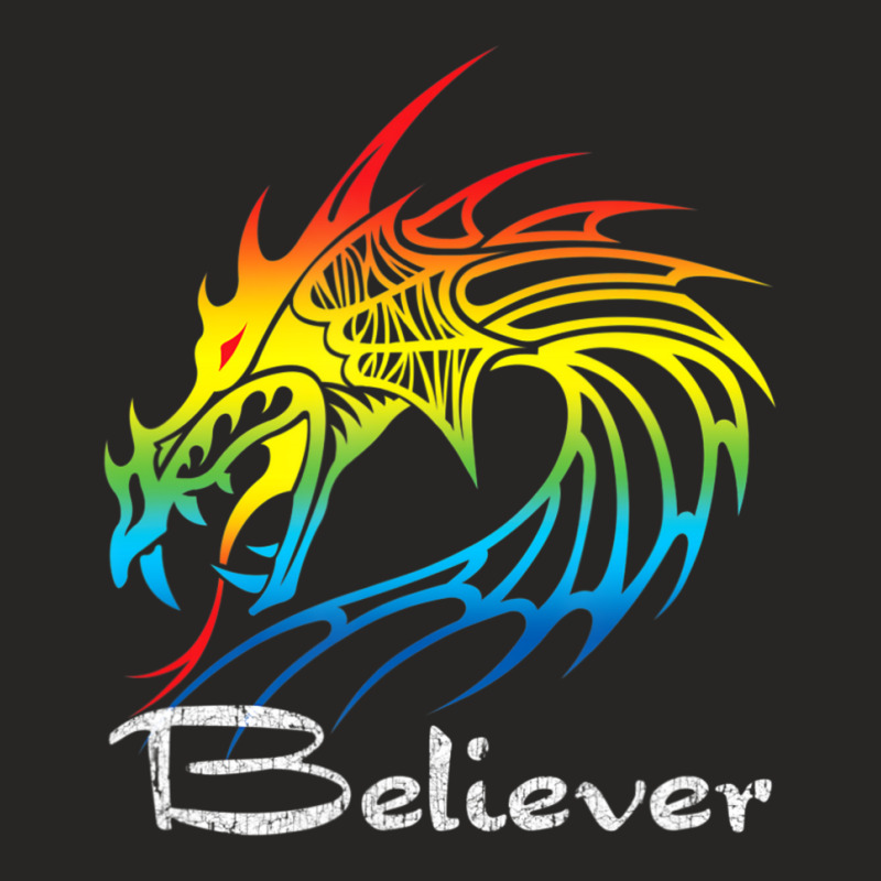 Trending Dragon Believer Imagine This Gift For Dragon Fans (2) Ladies Fitted T-Shirt by femalesbaubles | Artistshot