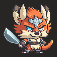 Chibi Fox Dd Barbarian Class Dnd Animal Classes Collection Ladies Fitted T-shirt | Artistshot