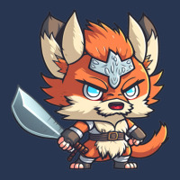 Chibi Fox Dd Barbarian Class Dnd Animal Classes Collection Ladies Denim Jacket | Artistshot