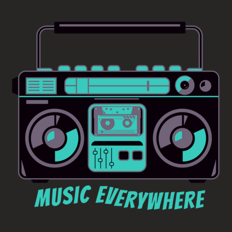 Music Everywhere 1 Ladies Fitted T-Shirt by CharlesZacharias | Artistshot