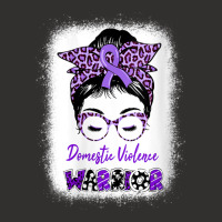 Womens Domestic Violence Awareness Warrior Purple Messy Bun V-neck Champion Hoodie | Artistshot