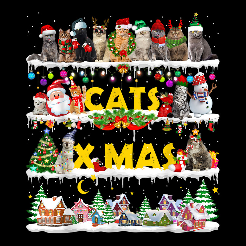 Layer Cat Ugly Christmas Light For Cat Mom Cat Dad Cat Lover T Shirt Men's 3/4 Sleeve Pajama Set | Artistshot