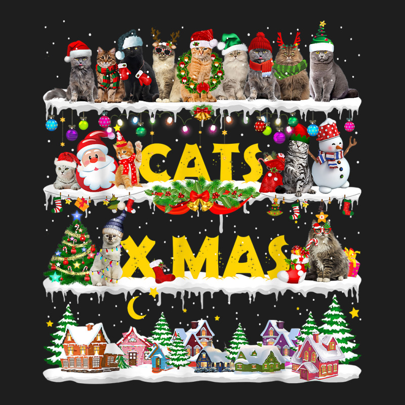 Layer Cat Ugly Christmas Light For Cat Mom Cat Dad Cat Lover T Shirt Classic T-shirt | Artistshot