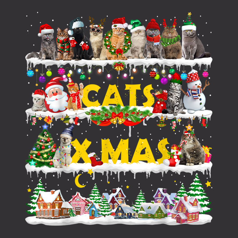 Layer Cat Ugly Christmas Light For Cat Mom Cat Dad Cat Lover T Shirt Vintage Hoodie And Short Set | Artistshot