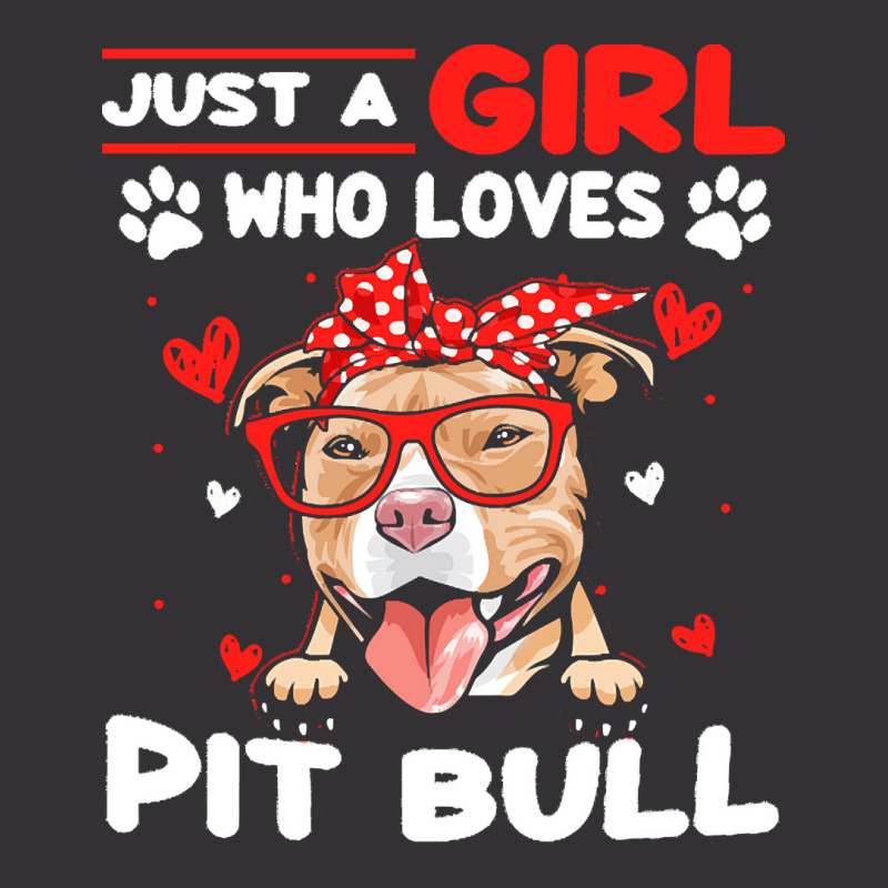 Just A Girl Who Loves Dogs T  Shirt Vintage Just A Girl Who Love Pit B Vintage Hoodie And Short Set by vbotsford165 | Artistshot