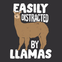 Easily Distracted By Llamas Animal Lover Gift Vintage Hoodie | Artistshot