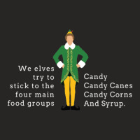 We Elves Try To Stick To The Four Main Food Groups Candy Ladies Fitted T-shirt | Artistshot