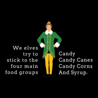 We Elves Try To Stick To The Four Main Food Groups Candy Cropped Hoodie | Artistshot