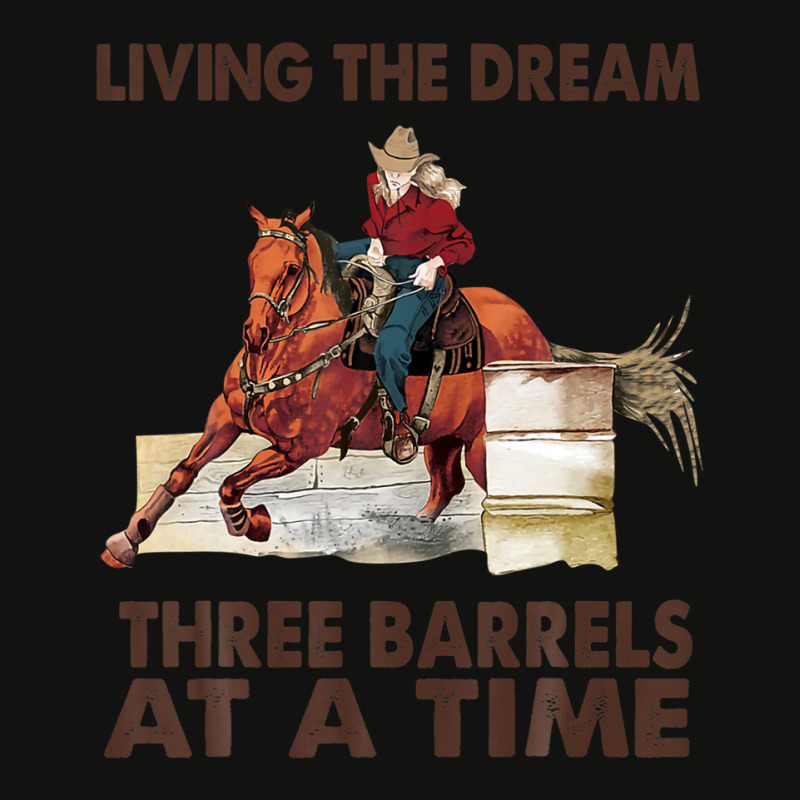 Cowgirl Living The Dream 3 Barrels At A Time Western Country Scorecard Crop Tee by stampfhadjisw | Artistshot