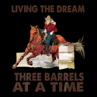 Cowgirl Living The Dream 3 Barrels At A Time Western Country Cropped Sweater | Artistshot