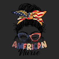 Trending Bleached All American Nurse Messy Bun 4th Of Toddler T-shirt | Artistshot