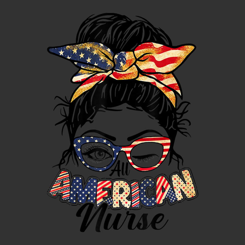 Trending Bleached All American Nurse Messy Bun 4th Of Baby Bodysuit | Artistshot