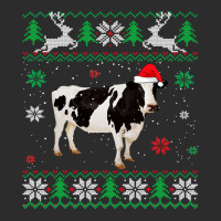 Cow Funny Cattle Ugly Sweater Christmas Dairy Cow Lover Santa Hat Anim Exclusive T-shirt | Artistshot