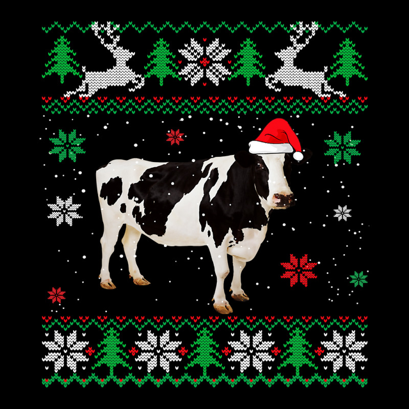 Cow Funny Cattle Ugly Sweater Christmas Dairy Cow Lover Santa Hat Anim Men's Long Sleeve Pajama Set | Artistshot