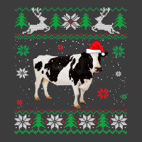 Cow Funny Cattle Ugly Sweater Christmas Dairy Cow Lover Santa Hat Anim Men's Polo Shirt | Artistshot