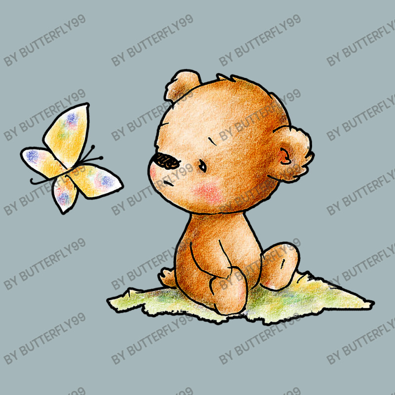 Drawing Of Cute Teddy Bear With Butterfly Unisex Sherpa-lined Denim Jacket | Artistshot