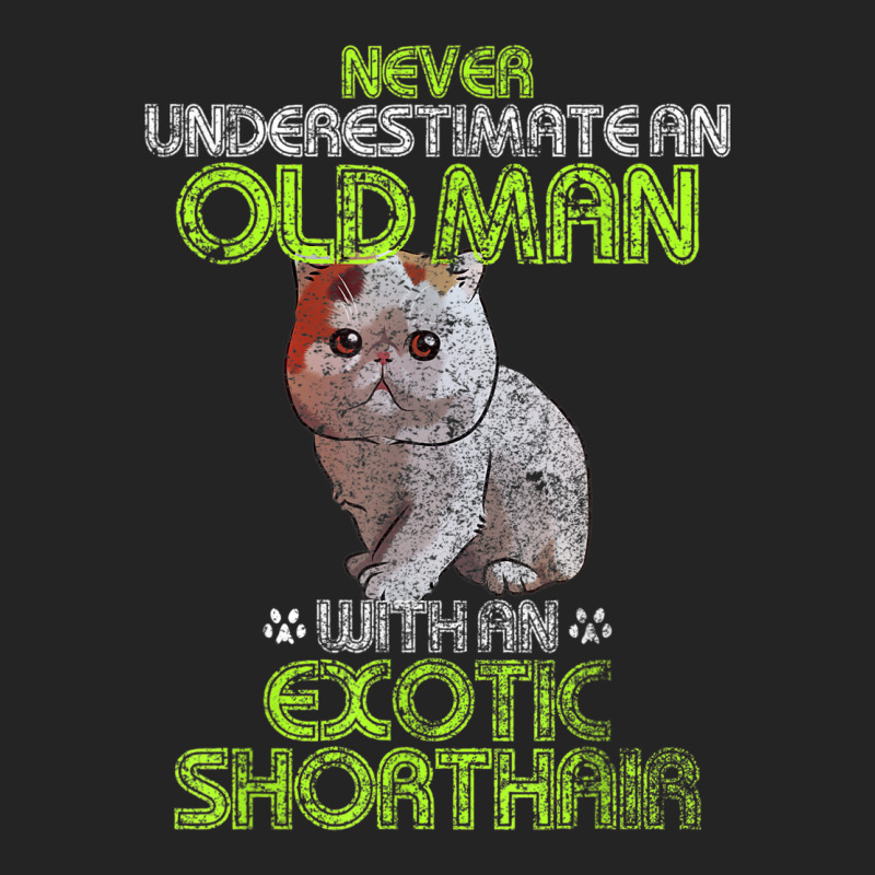 An Old Man With An Exotic Shorthair Gift 3/4 Sleeve Shirt by SHEREEKAILLIAMS | Artistshot