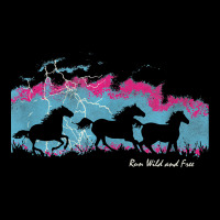 Run Wild And Free Running Horses Silhouettes Thunderstorm T Shirt Youth Jogger | Artistshot