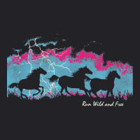 Run Wild And Free Running Horses Silhouettes Thunderstorm T Shirt Youth Tee | Artistshot