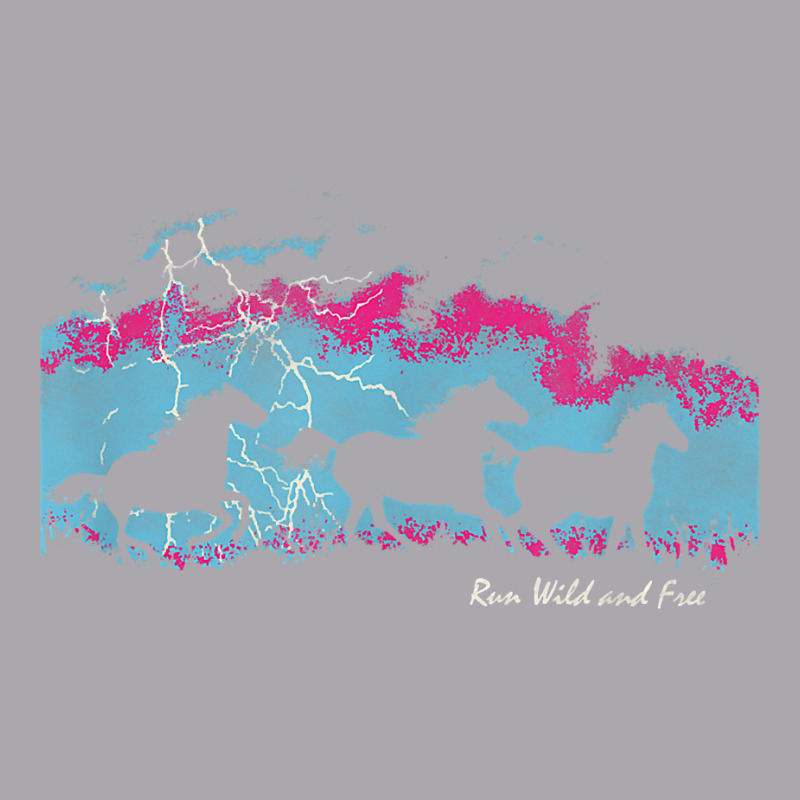 Run Wild And Free Running Horses Silhouettes Thunderstorm T Shirt Youth 3/4 Sleeve by katheleenweb0 | Artistshot