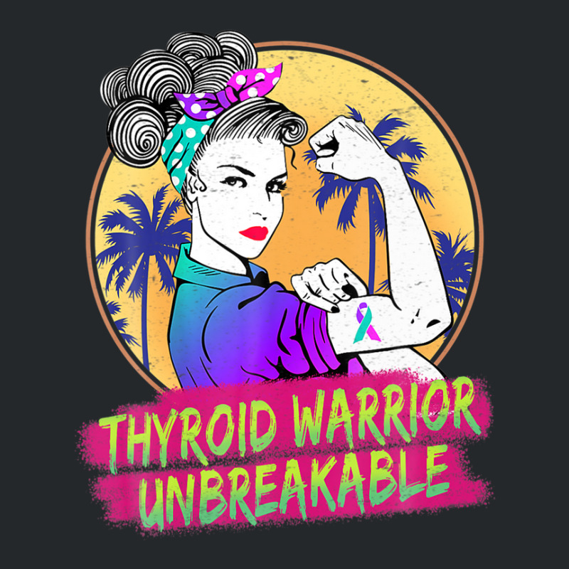 Thyroid Warrior Unbreakable Women Thyroid Awareness Crewneck Sweatshirt | Artistshot