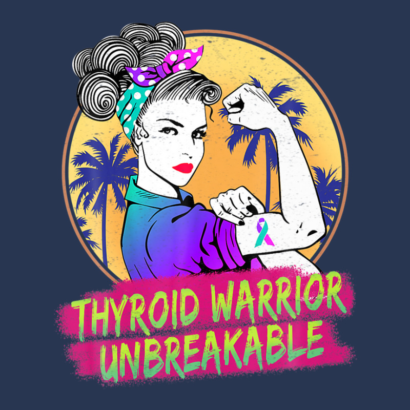 Thyroid Warrior Unbreakable Women Thyroid Awareness Men Denim Jacket | Artistshot