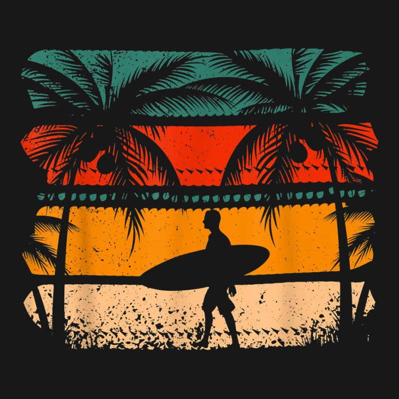 Vintage Surfing Surfboard Retro Surfboarder Surfer Palm Mens T Shirt Flannel Shirt | Artistshot