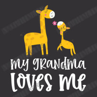 Giraffe My Grandma Loves Me Vintage Hoodie And Short Set | Artistshot