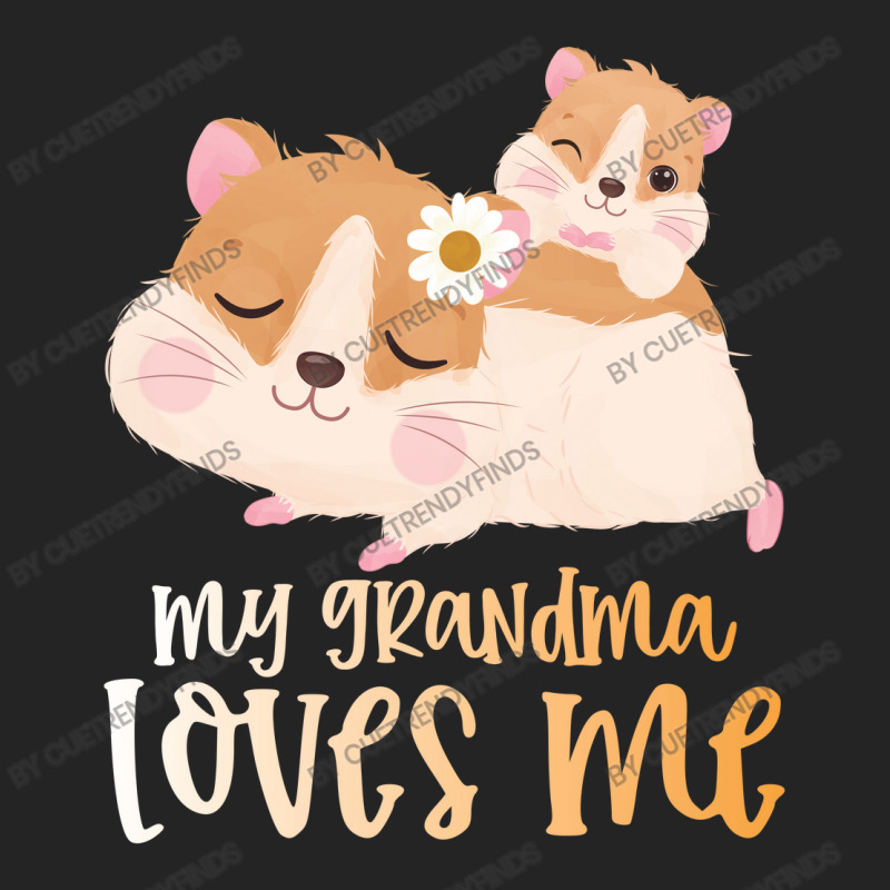 Cute Hamsters My Grandma Loves Me 3/4 Sleeve Shirt by CueTrendyFinds | Artistshot