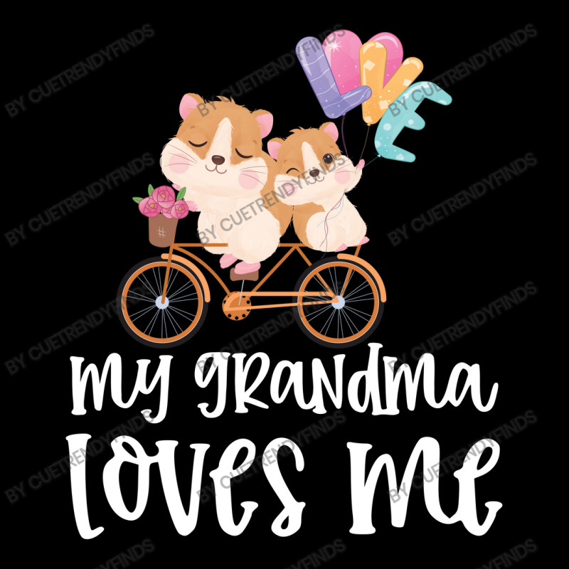 Hamsters Riding A Bike My Grandma Loves Me Gift For Kids Pocket T-Shirt by CueTrendyFinds | Artistshot