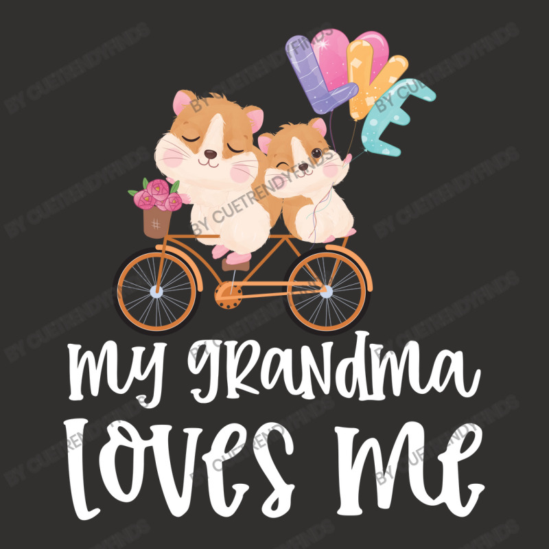 Hamsters Riding A Bike My Grandma Loves Me Gift For Kids Champion Hoodie by CueTrendyFinds | Artistshot