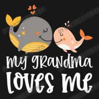 Orange Whales My Grandma Loves Me Flannel Shirt | Artistshot