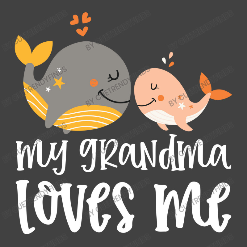 Orange Whales My Grandma Loves Me Vintage T-Shirt by CueTrendyFinds | Artistshot