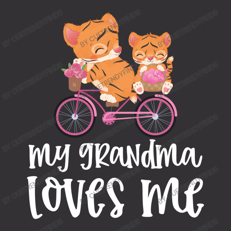 Tigers On Bike My Grandma Loves Me Vintage Hoodie by CueTrendyFinds | Artistshot