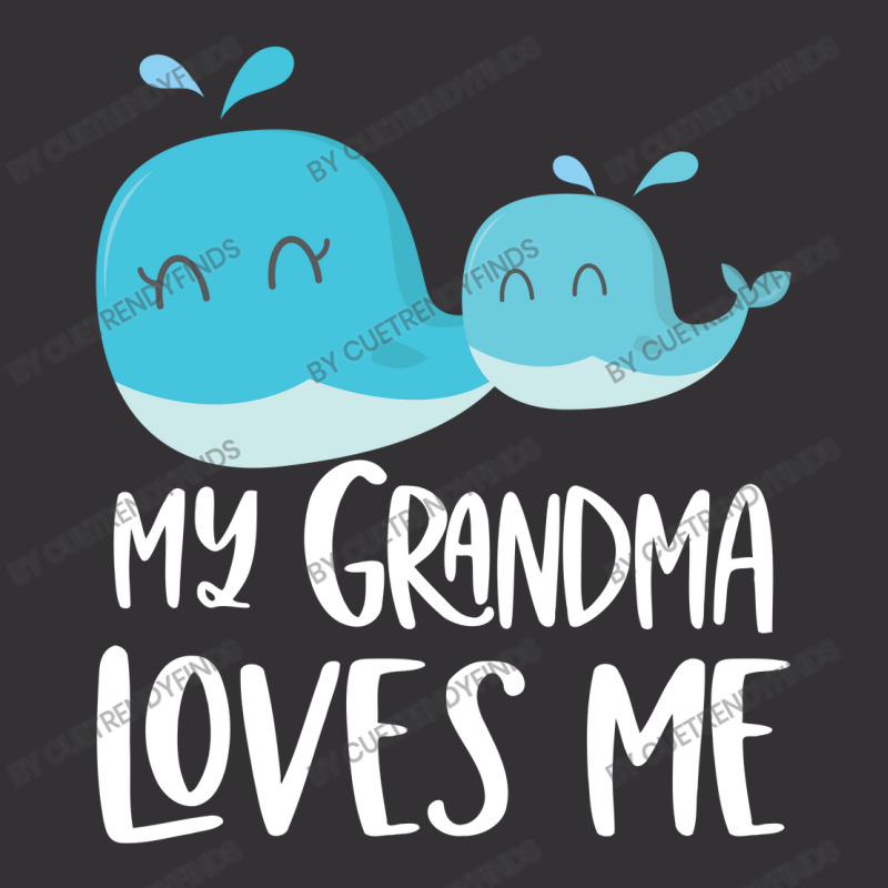 My Grandma Loves Me - Blue Whales Vintage Hoodie by CueTrendyFinds | Artistshot