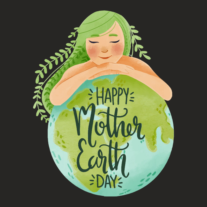 Happy Mother Earth Day Girl Hugging Earth8tan3x9a6d 94 Ladies Fitted T-Shirt by Eme90 | Artistshot