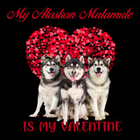 My Alaskan Malamute Is My Valentine Dog Lover Valentines Day 232 Men's 3/4 Sleeve Pajama Set | Artistshot