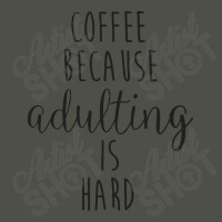 Coffee Because Adulting Is Hard Fleece Short | Artistshot