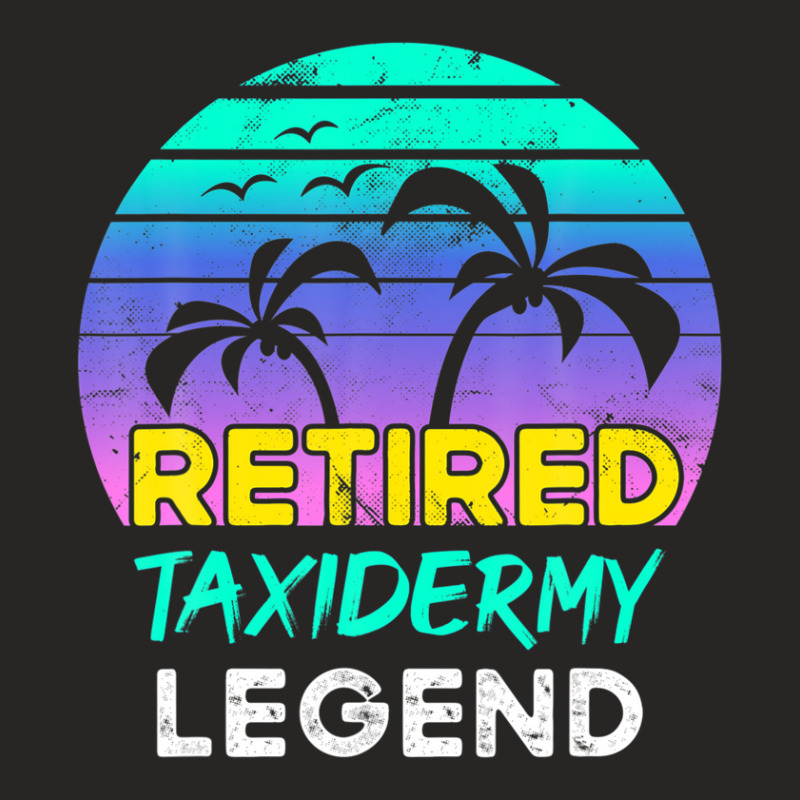 Retired Taxidermy Legend Retirement Retro 80's Sunset Ladies Fitted T-Shirt by brcarjonesyi | Artistshot