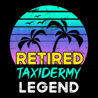 Retired Taxidermy Legend Retirement Retro 80's Sunset Cropped Hoodie | Artistshot