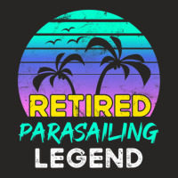 Retired Parasailing Legend Retirement Retro 80's Sunset Ladies Fitted T-shirt | Artistshot