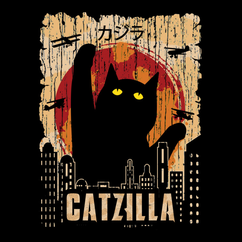 Retro Vintage Catzilla Tshirt Men's 3/4 Sleeve Pajama Set | Artistshot