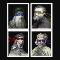 Ninja Artists Leonardo Donatello Raphael Michelangelo Parody Renaissan Crop Top | Artistshot