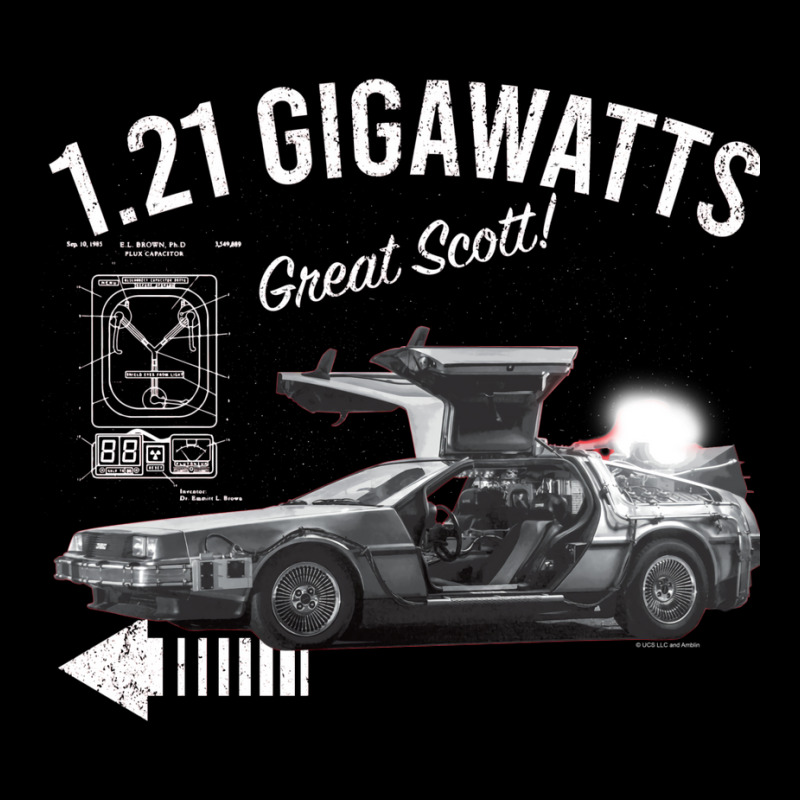 Back To The Future 1.21 Gigawatts Delorean Car (© Ucs Llc And Amblin) Zipper Hoodie by botitefinos | Artistshot