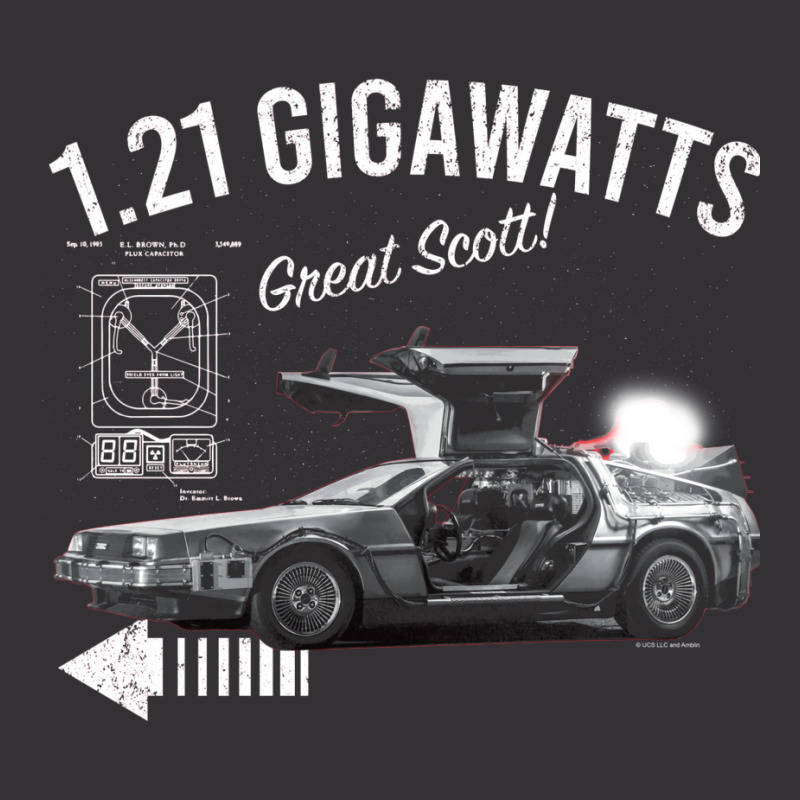 Back To The Future 1.21 Gigawatts Delorean Car (© Ucs Llc And Amblin) Vintage Hoodie by botitefinos | Artistshot