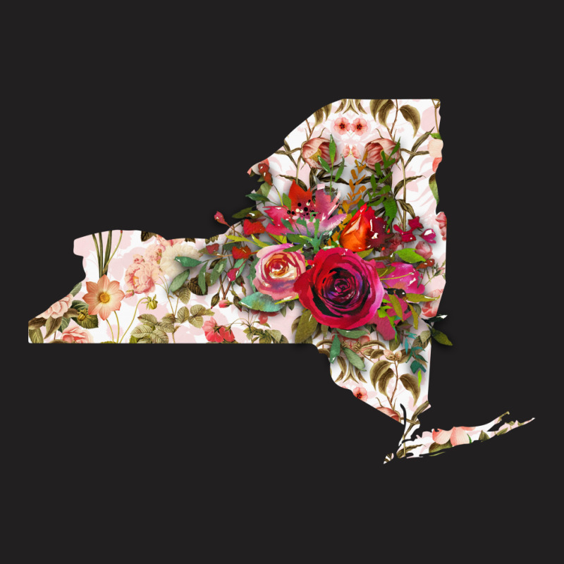 Newyork Map Flower T-shirt | Artistshot