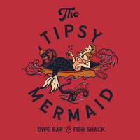 The Tipsy Mermaid Dive Bar & Fish Shack. Vintage Pinup Girl Art Bucket Hat | Artistshot