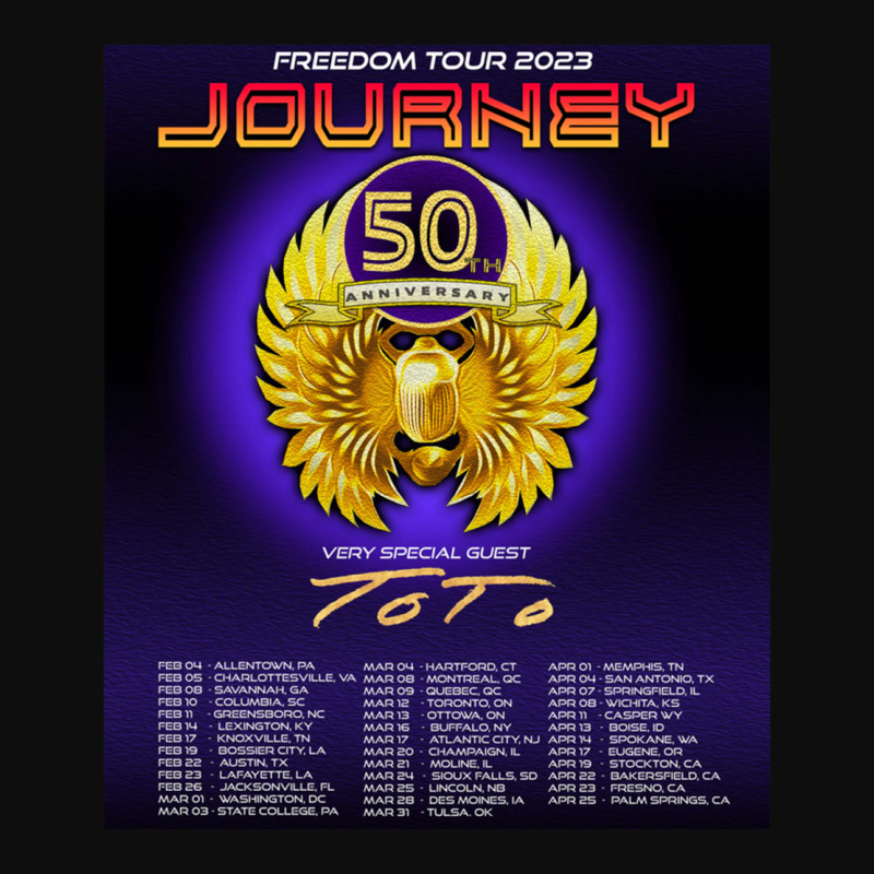 Jrny 50th Anniversary Freedom Tour 2023 With Locations Ang Dates Class Crop Top by TerriWilliams | Artistshot